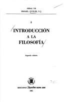 Couverture : Introducción a la filosofía