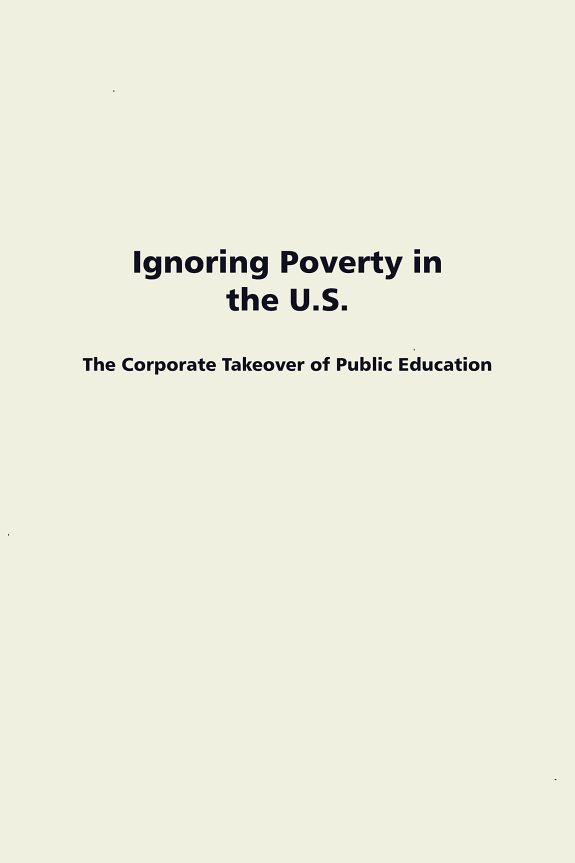 Couverture : Ignoring poverty in the U.S.