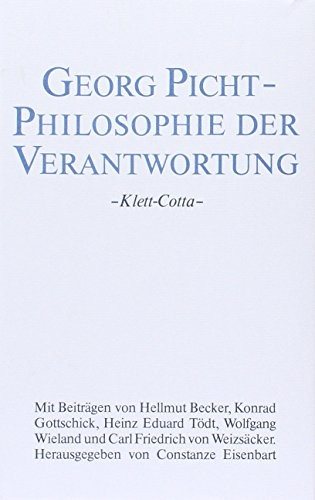 Couverture : Georg Picht - Philosophie der Verantwortung