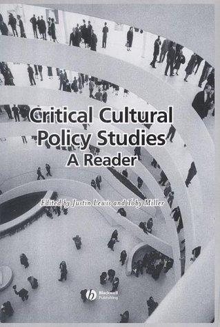 Couverture : Critical Cultural Policy Studies