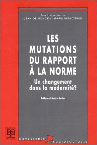 Couverture : Les mutations du rapport à la norme