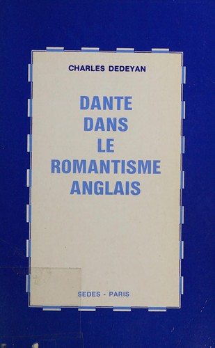 Couverture : Dante dans le Romantisme anglais