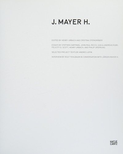 Couverture : J. Mayer H.