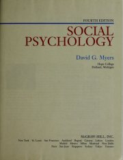 Couverture : Social psychology