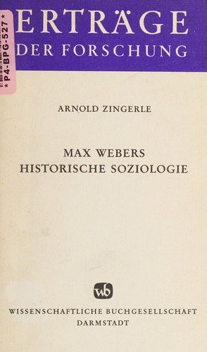 Couverture : Max Webers historische Soziologie