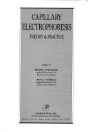 Couverture : Capillary electrophoresis