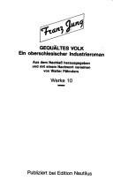 Couverture : Gequältes Volk