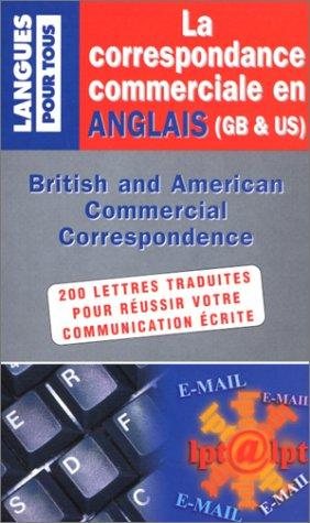 Couverture : British and American Commercial Correspondence