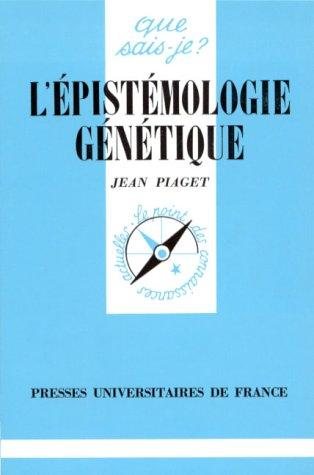Couverture : L'Epistémologie génétique