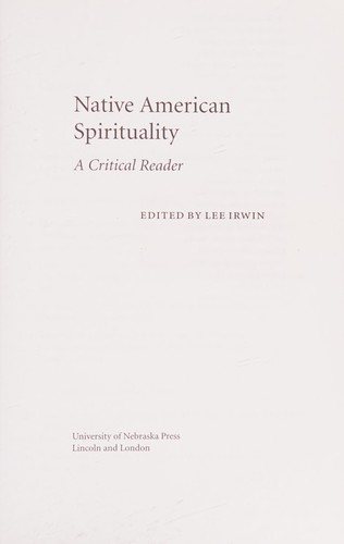 Couverture : Native American spirituality