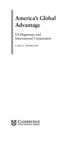 Couverture : America's global advantage