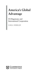 Couverture : America's global advantage