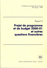 Couverture : Projet de programme et de budget 2000-01 et autres questions financières