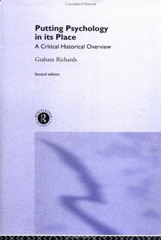 Couverture : Putting Psychology in its Place