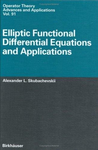 Couverture : Elliptic functional differential equations and applications