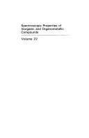 Couverture : Spectroscopic Properties of Inorganic and Organometallic Compounds