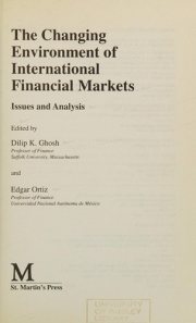 Couverture : The Changing Environment of International Financial Markets