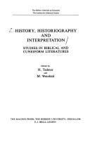 Couverture : History, historiography, and interpretation
