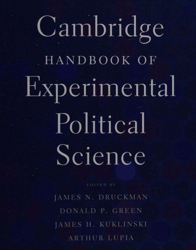 Couverture : Cambridge Handbook of Experimental Political Science