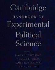 Couverture : Cambridge Handbook of Experimental Political Science