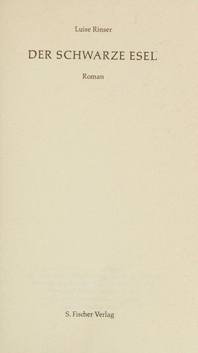 Couverture : Der schwarze Esel