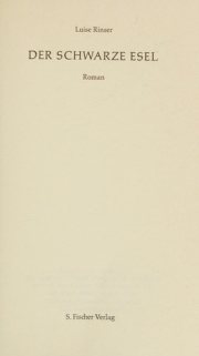 Couverture : Der schwarze Esel