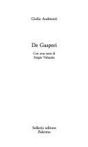 Couverture : De Gasperi
