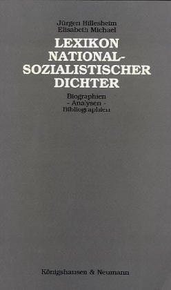 Couverture : Lexikon nationalsozialistischer Dichter