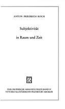 Couverture : Subjektivität in Raum und Zeit