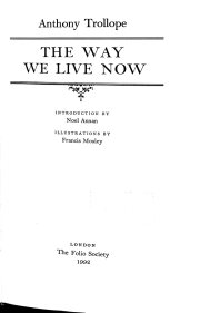 Couverture : The way we live now