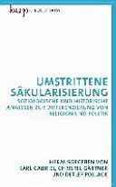 Couverture : Umstrittene Säkularisierung