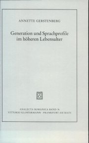 Couverture : Generation und Sprachprofile im höheren Lebensalter