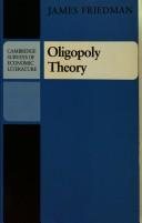 Couverture : Oligopoly theory