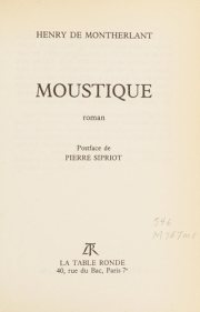 Couverture : Moustique