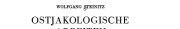 Couverture : Ostjakologische Arbeiten