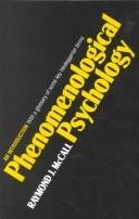 Couverture : Phenomenological psychology