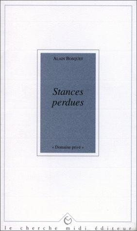 Couverture : Stances perdues