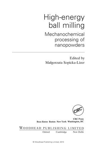 Couverture : High-energy ball milling