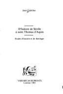 Couverture : D'Isidore de Séville à saint Thomas d'Aquin