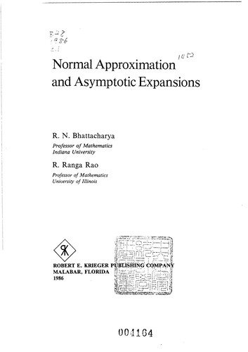 Couverture : Normal approximation and asymptotic expansions