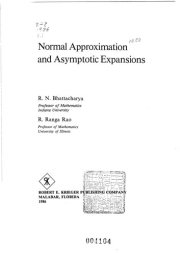Couverture : Normal approximation and asymptotic expansions