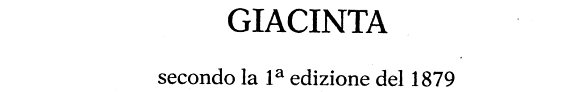 Couverture : Giacinta