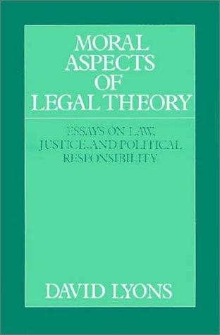 Couverture : Moral aspects of legal theory