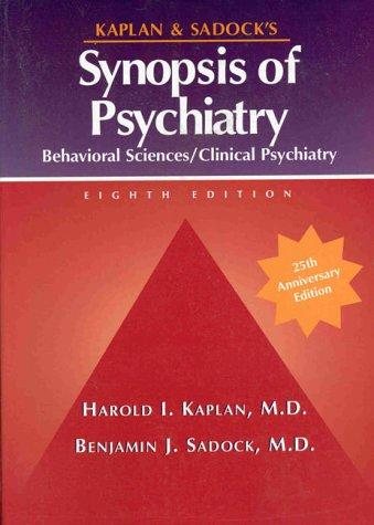 Couverture : Synopsis of psychiatry