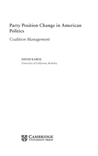 Couverture : Party position change in American politics