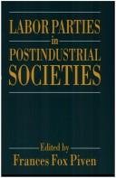 Couverture : Labor parties in postindustrial societies