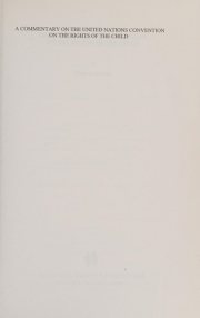 Couverture : A commentary on the United Nations Convention on the Rights of the Child