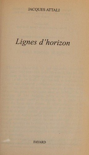 Couverture : Lignes D Horizon (Ldp Litterature) (French Edition)