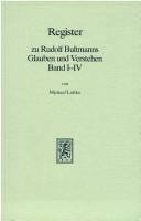 Couverture : Register zu Rudolf Bultmanns Glauben und Verstehen, Band I-IV