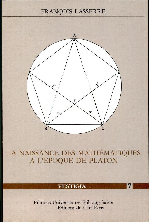 Couverture : La naissance des mathématiques à l'époque de Platon